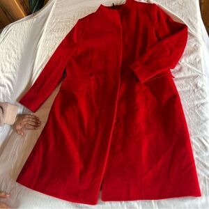 New HOBBS London women Red Long Coat- jacket US 16